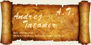 Andrej Tatomir vizit kartica